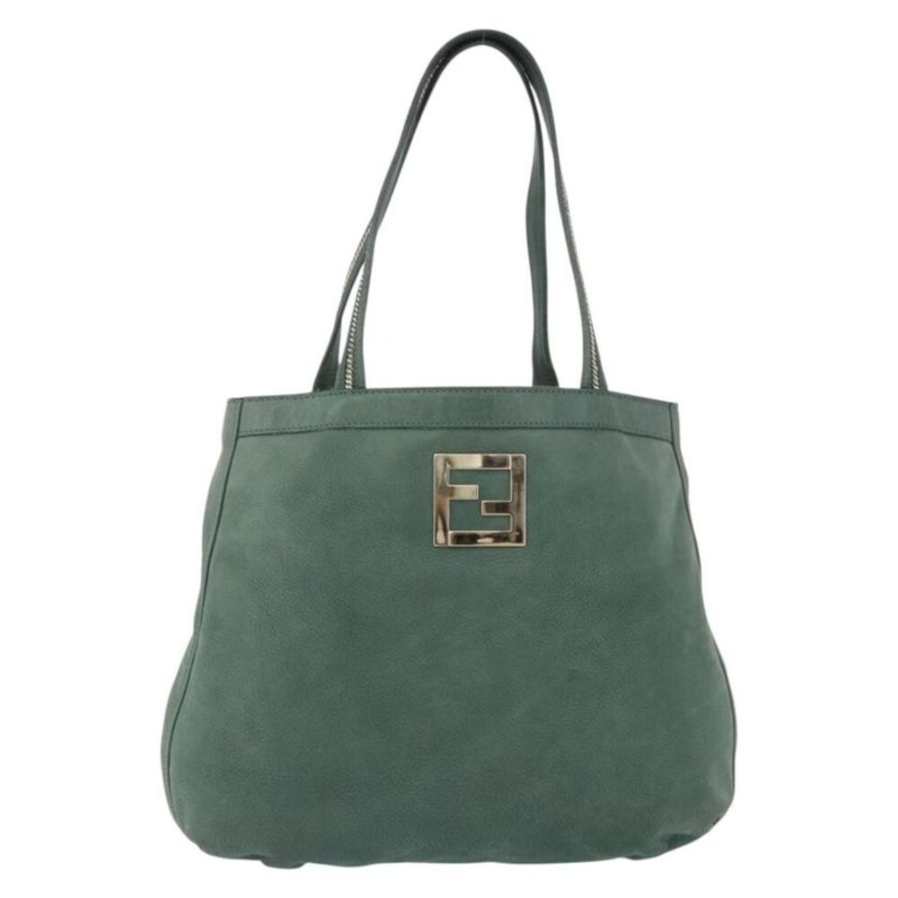 Fendi Vintage Tote Leather Green Leather Shoulder Bag Bag